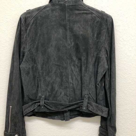 Andrew Marc Suede Moto Jacket XL - Picture 3 of 5